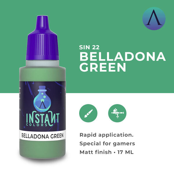 Instant Colors Sin-22 17ml Belladonna Green Scale 75 Instant Colors Lets Play Games   