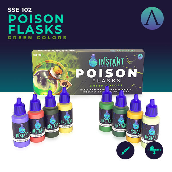 Instant Color Sets Sse-102 Posion Flasks Scale 75 Instant Color Sets Lets Play Games   