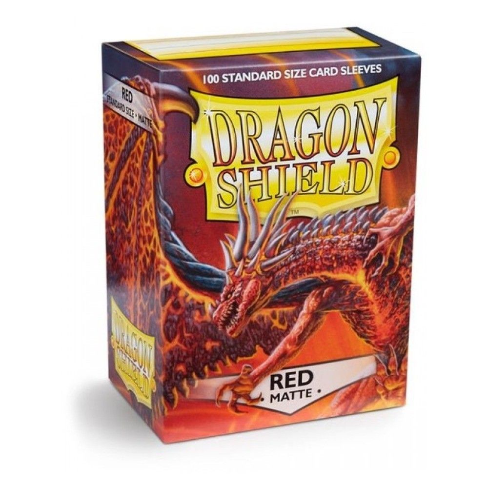 Sleeves - Dragon Shield - Box 100 - Red MATTE Dragon Shield Fantasy Flight Games   