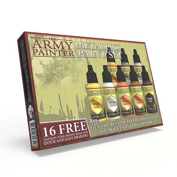Army Painter Paint Set - Metallics Paint Set Army Painter Metallics War and Peace Games   