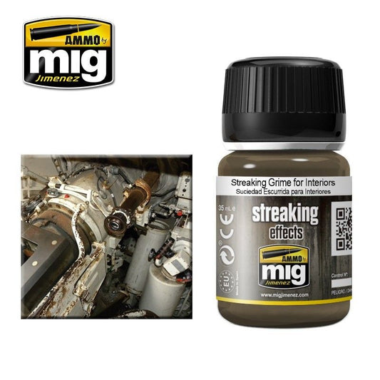 A.Mig-1200 Streaking Grime For Interiors MIG Weathering Ammo by MIG   