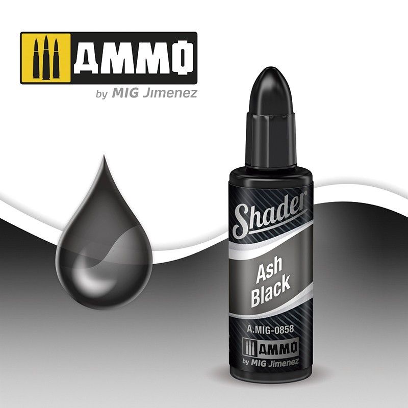 A.Mig-0858 Ash Black MIG Shaders Ammo by MIG   