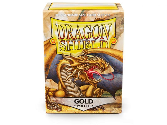 Dragon Shield - Box 100 - Gold MATTE Dragon Shield Fantasy Flight Games   