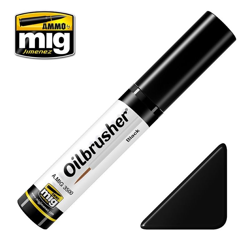 A.Mig-3500 Black MIG Oilbrushers Ammo by MIG   