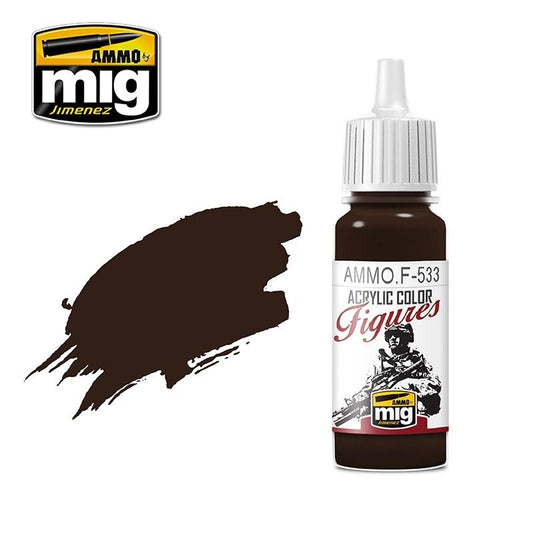 F-533 FIGURES PAINTS Dark Brown MIG Special Figures Paints Ammo by MIG   