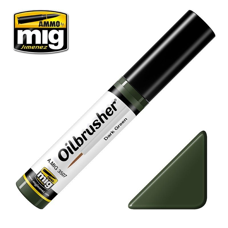 A.Mig-3507 Dark Green MIG Oilbrushers Ammo by MIG   