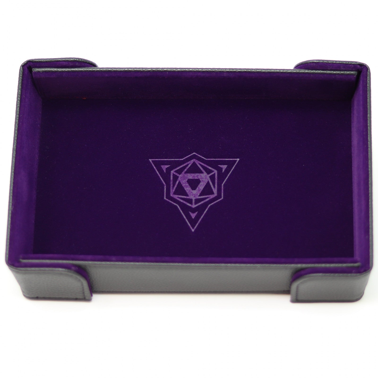 Die Hard Dice Folding Rectangle Tray - Purple Velvet Dice Tray Lets Play Games   