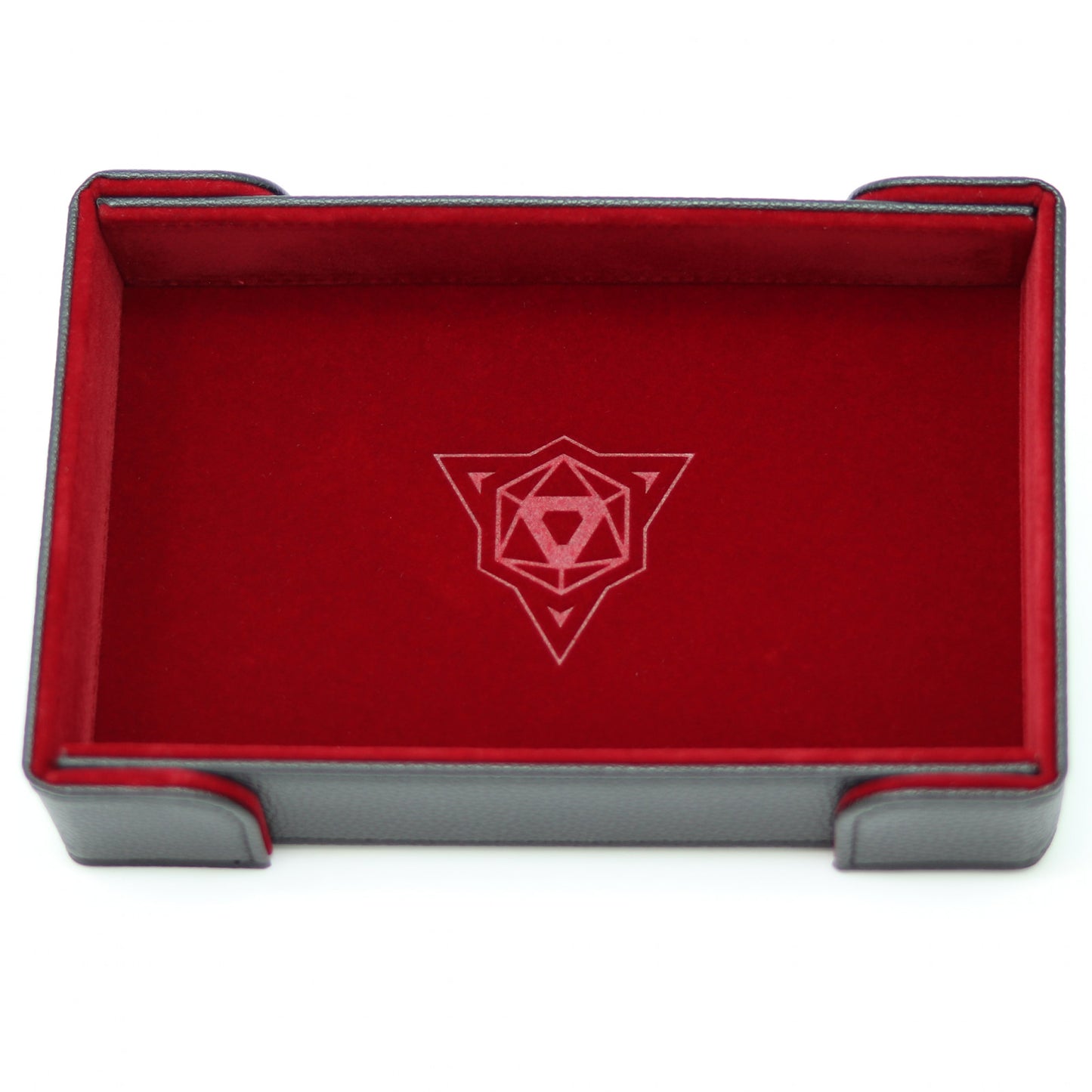 Die Hard Dice Folding Rectangle Tray - Red Velvet Dice Tray Lets Play Games   