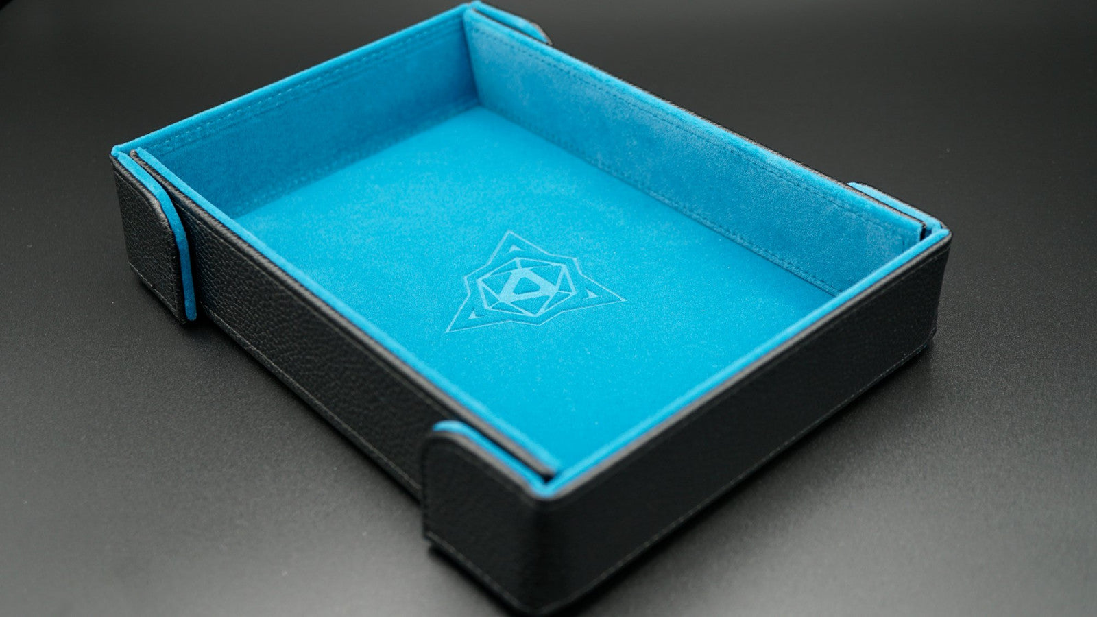 Die Hard Dice Folding Rectangle Tray - Teal Velvet Dice Tray Lets Play Games   