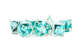 MDG 16mm Resin Poly Dice Set: Mermaid Scales Gaming Dice All Interactive Distribution   