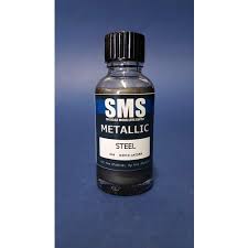 METALLIC STEEL 30ML SMS Paints The Scale Modellers Supply   