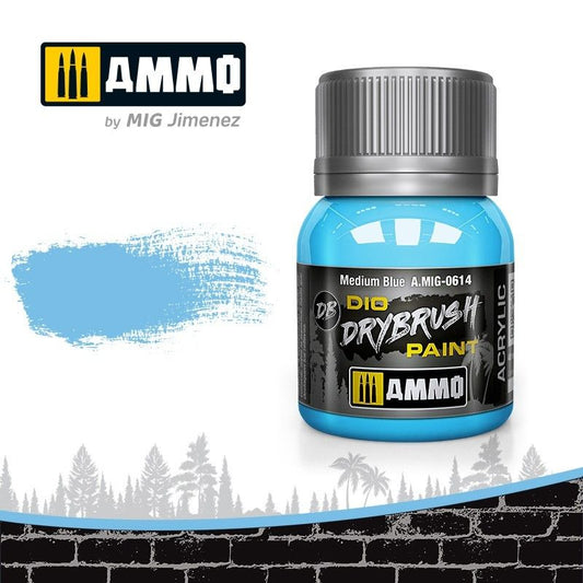 A.Mig-0614 Medium Blue MIG Drybrush Ammo by MIG   
