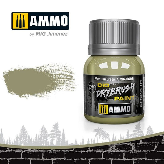 A.Mig-0606 Medium Green MIG Drybrush Ammo by MIG   