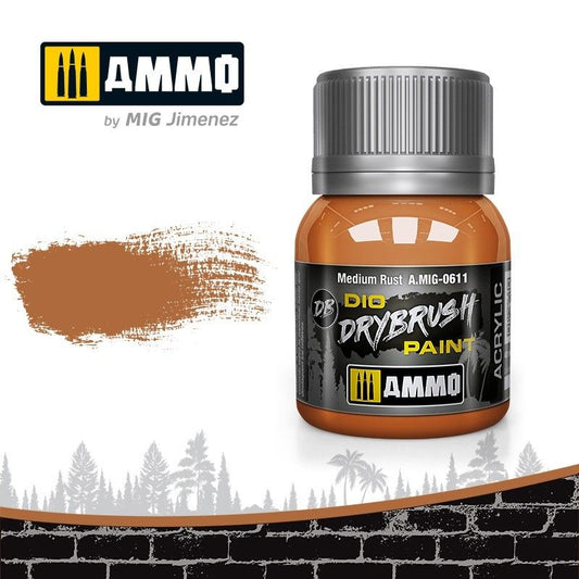 A.Mig-0611 Medium Rust MIG Drybrush Ammo by MIG   