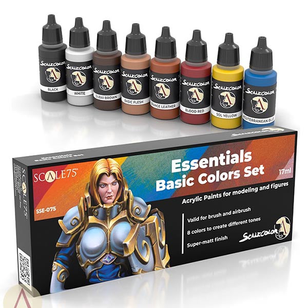 Scale 75 Scalecolor Essentials Paint Set Craft Paint, Ink & Glaze Lets Play Games   