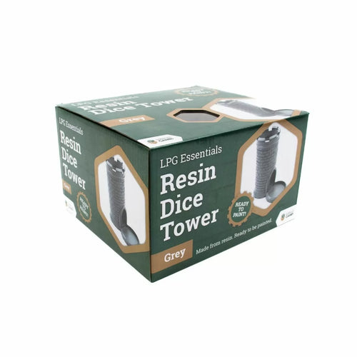 LPG Resin Dice Tower - Grey Dice Sets & Games Lets Play Games   