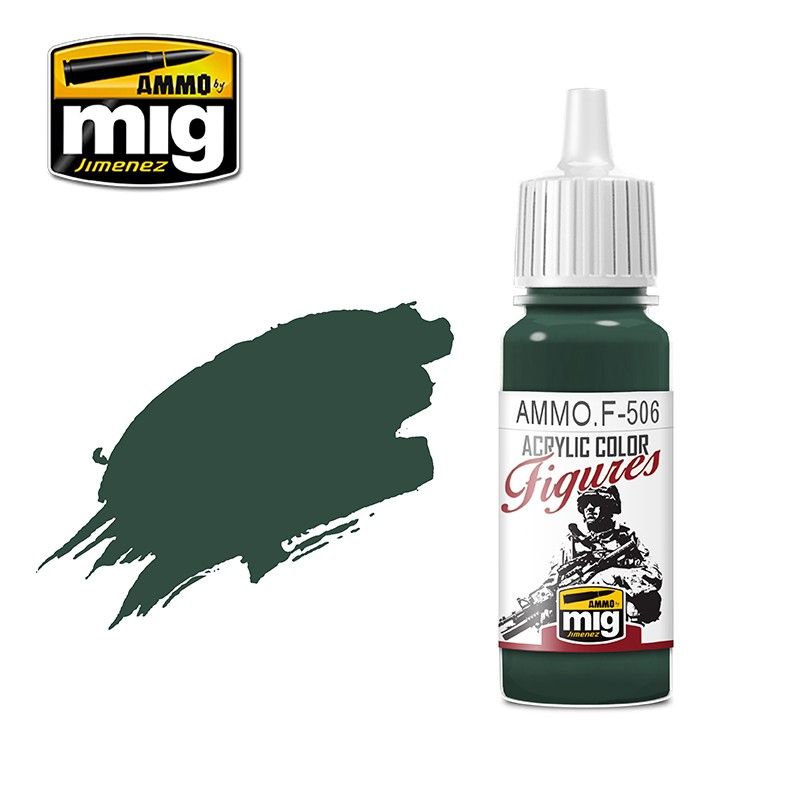 F-506 Figures Paints Medium Russian Green Fs-34092 MIG Special Figures Paints Ammo by MIG   