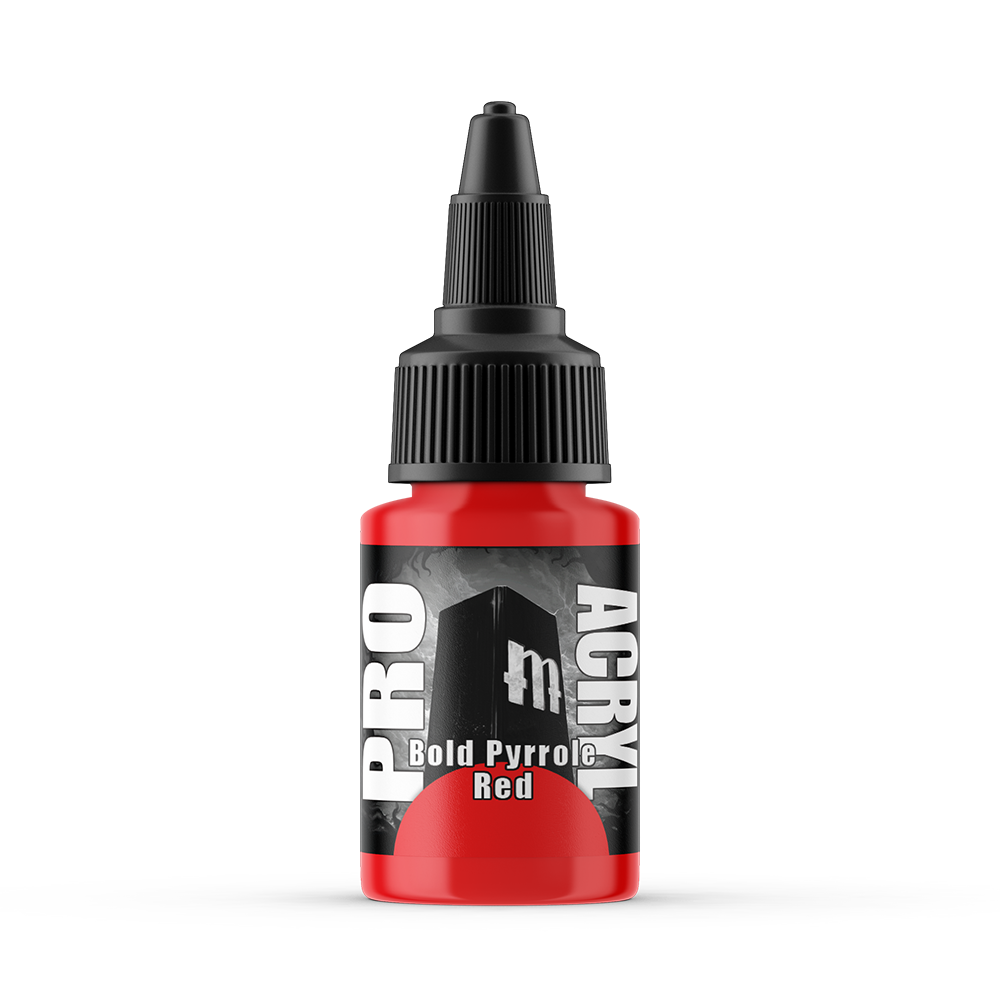 MPA-003 Monument Pro Acryl - Bold Pyrrole Red 22ml Monument Pro Acryl Paints Monument Hobbies   