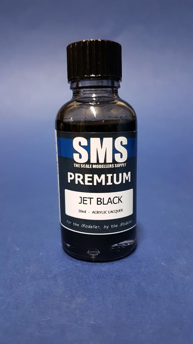 Premium JET BLACK 30ml SMS Paints The Scale Modellers Supply   