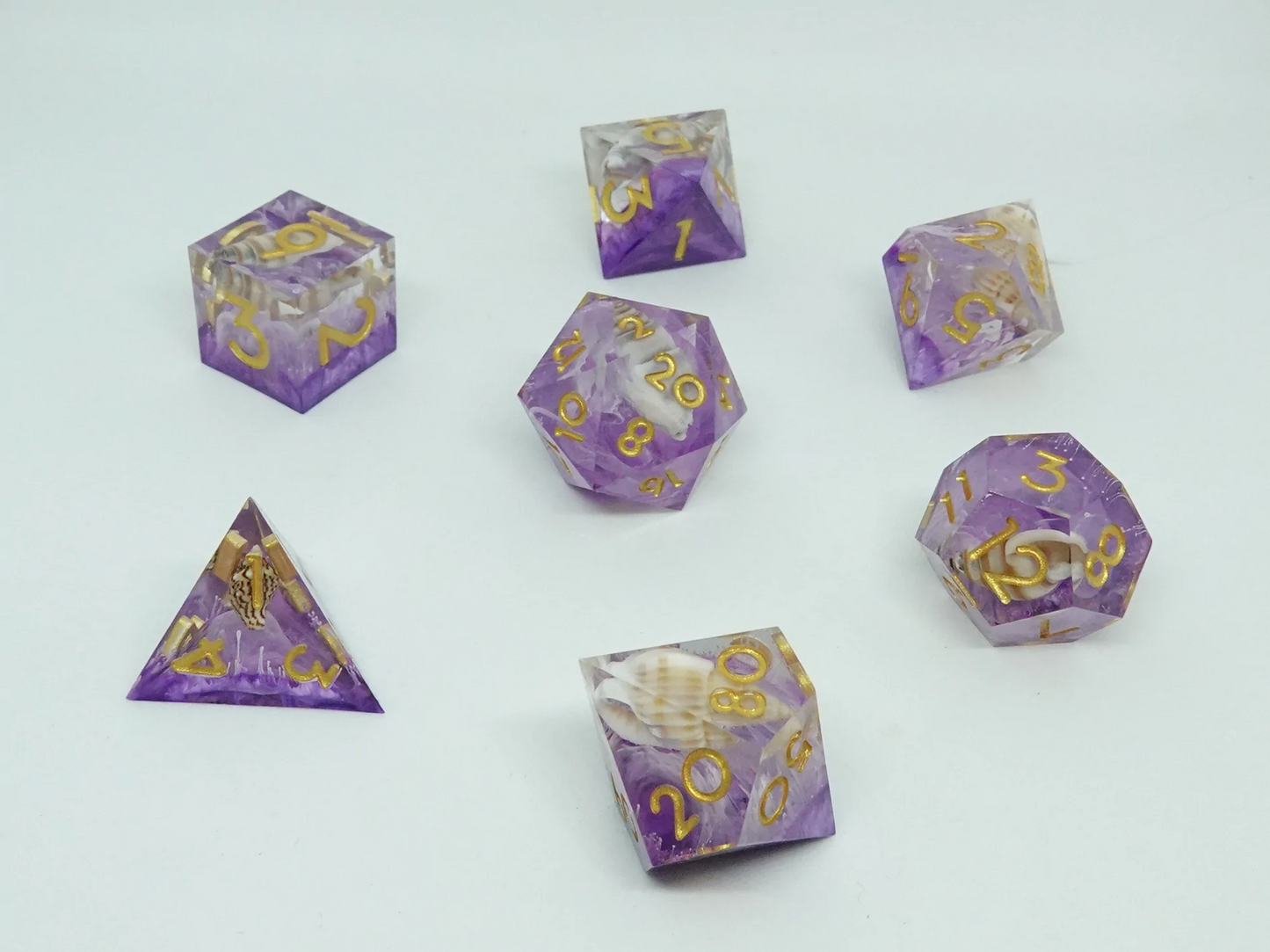 Chronicle Sharp Resin Dice Sets - Purple Chronicle RPG Dice Chronicle RPG Store Default Title  