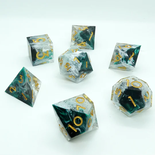 Chronicle Sharp Resin Dice Sets - Tides Chronicle RPG Dice Chronicle RPG Store Default Title  
