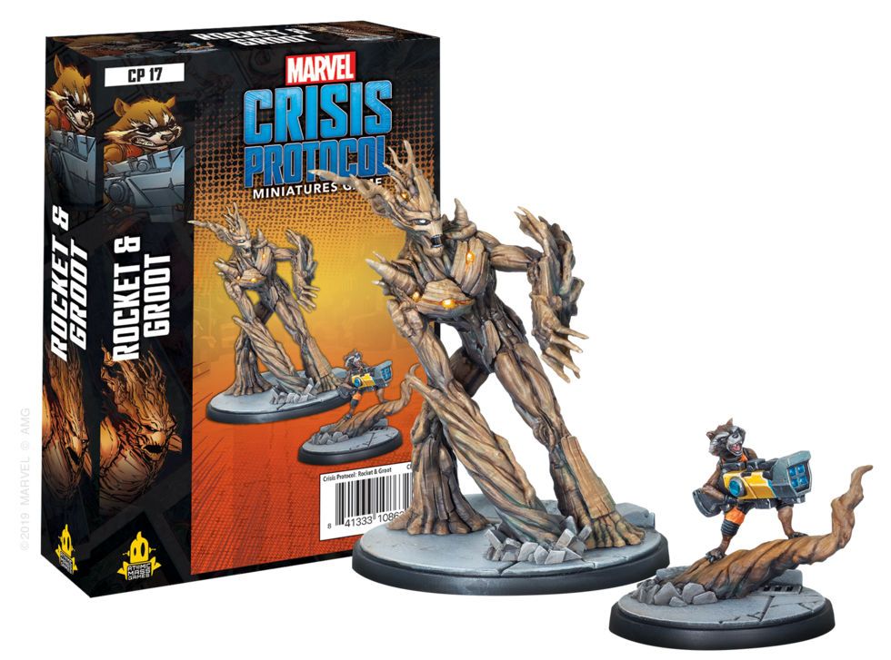 Marvel Crisis Protocol Miniatures Game Rocket and Groot Expansion Marvel Crisis Protocol Lets Play Games   