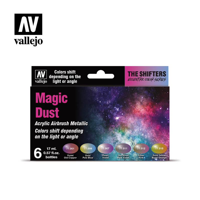 Vallejo Eccentric - The Shifters Magic Dust (6 Colour Set) Acrylic Airbrush Paint Vallejo Colorshift Vallejo   