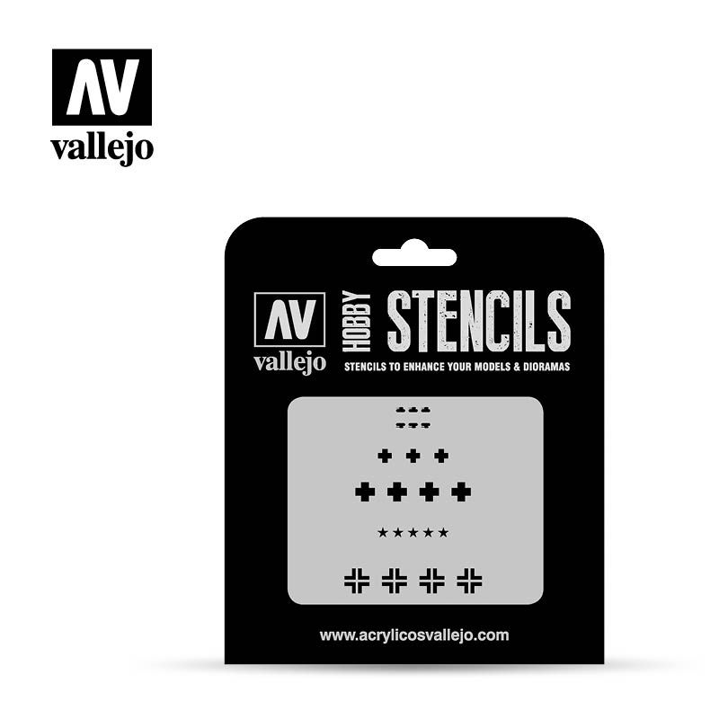 Vallejo Stencils - AFV Markings - Assorted German WWII Tank Markings Vallejo Stencils Vallejo   