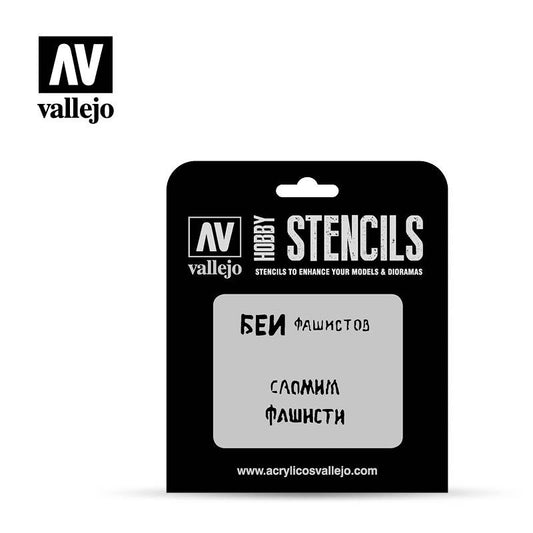 Vallejo Stencils - AFV Markings - Soviet Slogans WWII Num. 1 Vallejo Stencils Vallejo   