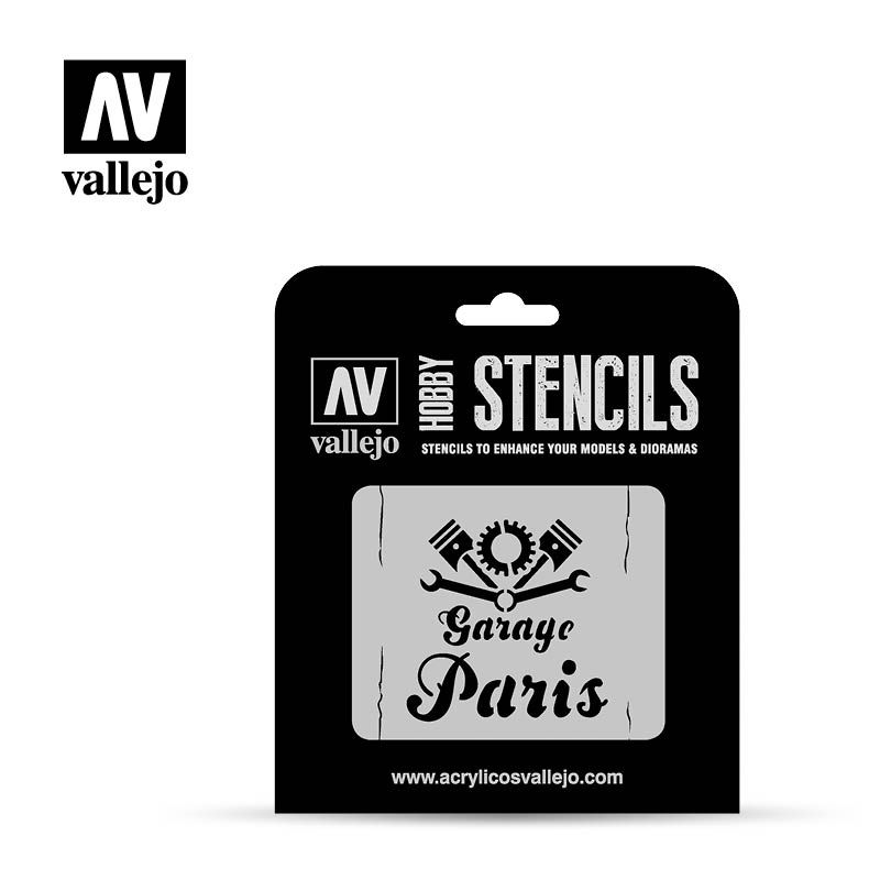Vallejo Stencils - Lettering & Signs - Vintage Garage Sign Vallejo Stencils Vallejo   