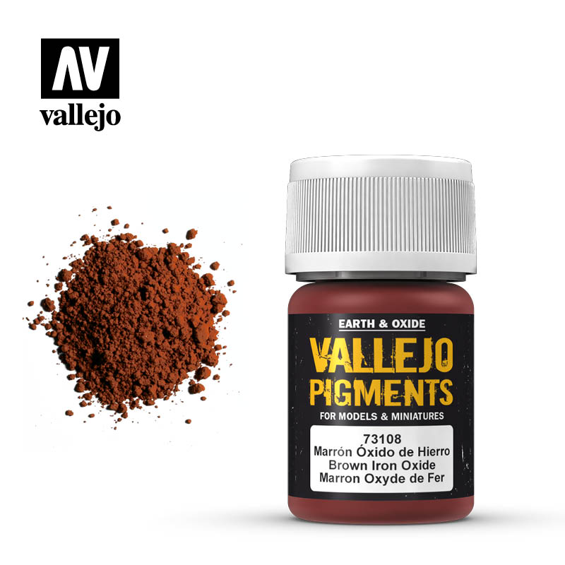 73.108 Vallejo Pigments Brown Iron Oxide Vallejo Pigments Vallejo   