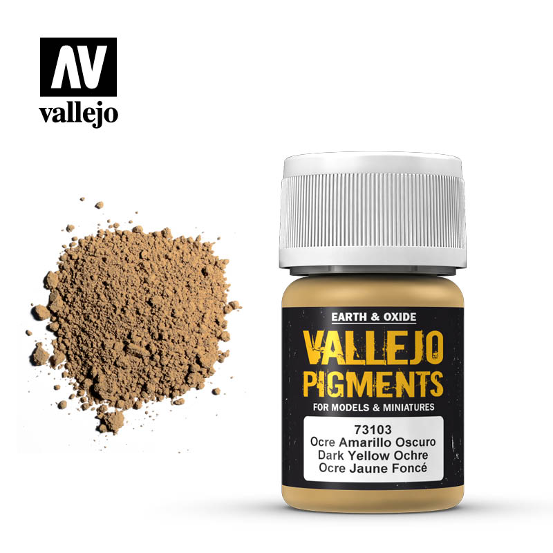 73.103 Vallejo Pigments Dark Yellow Ocre Vallejo Pigments Vallejo   