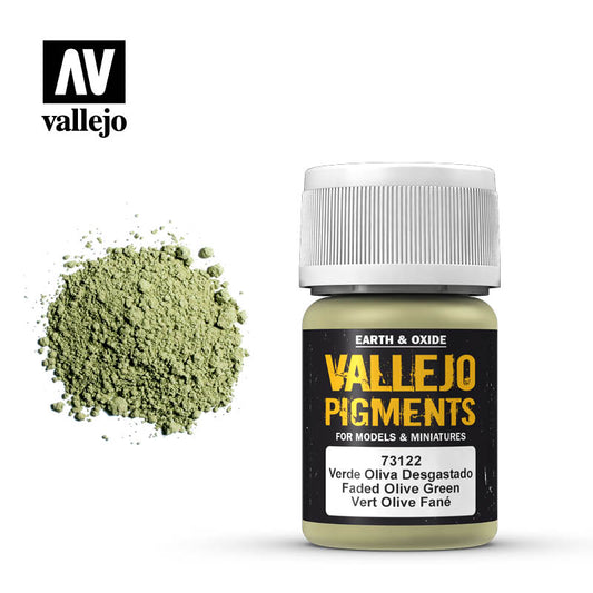 73.122 Vallejo Pigments Faded Olive Green Vallejo Pigments Vallejo   