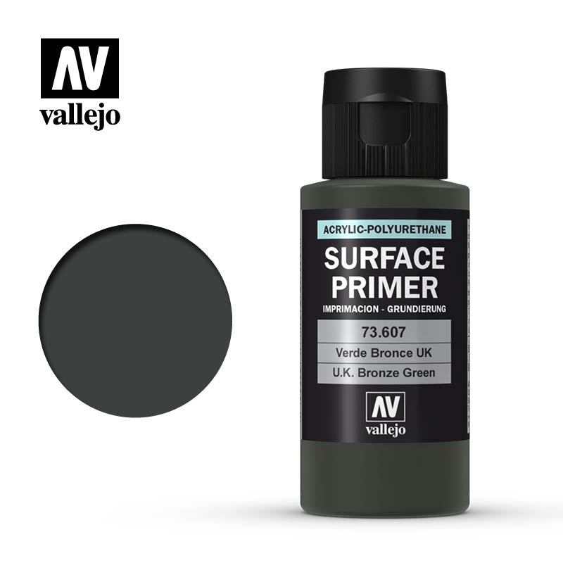 73.607 Vallejo Auxiliary Surface Primer UK Bronze Green (60ml) Vallejo Auxiliary Lets Play Games   