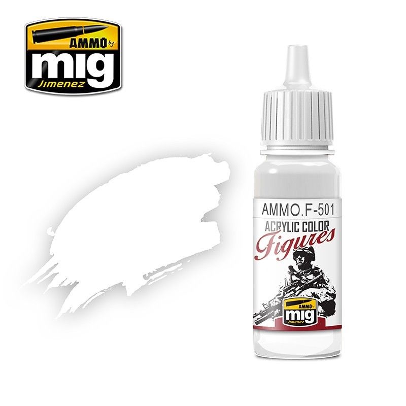 F-501 Figures Paints White MIG Special Figures Paints Ammo by MIG   