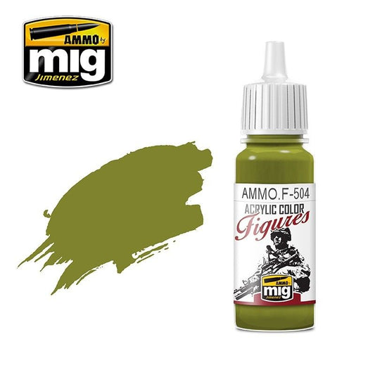 F-504 Figures Paints Yellow Green Fs-34259 MIG Special Figures Paints Ammo by MIG   